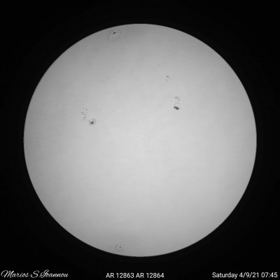 Sunspots 4 9 21 AR 12863 12864.jpg