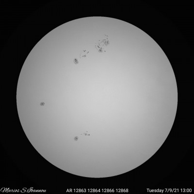 Sunspots 7 9 21 AR 12863 12864  12866 12868.jpg