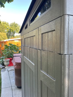Cut shed to desired height