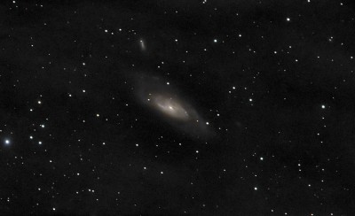 M106 wth two dwarf galaxies